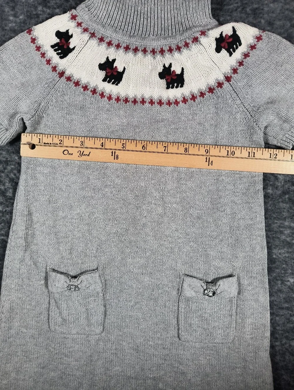 Gymboree sweater dress with Scotty dogs, girl's 5